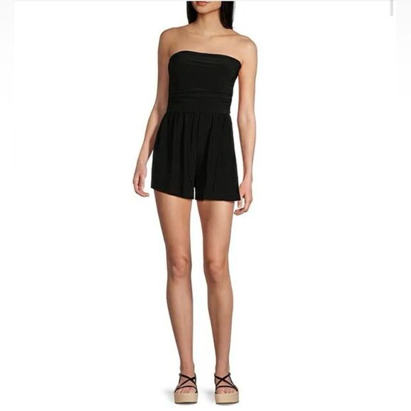 3 for $30 TYCHE Black Strapless Romper - Picture 1 of 5